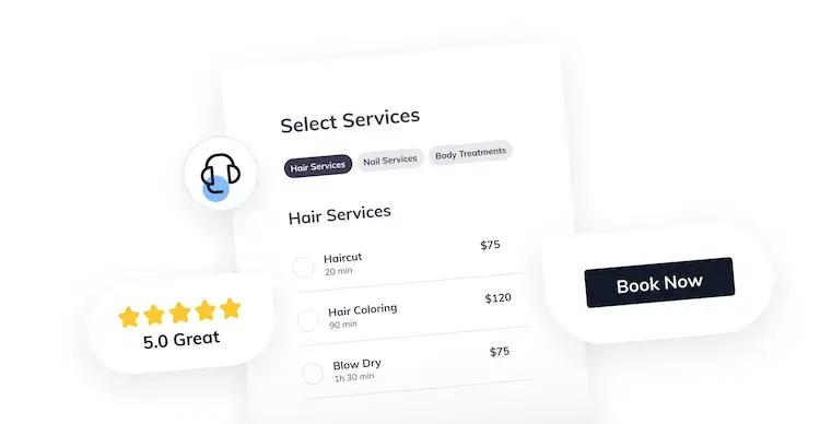 Sell services online fresha